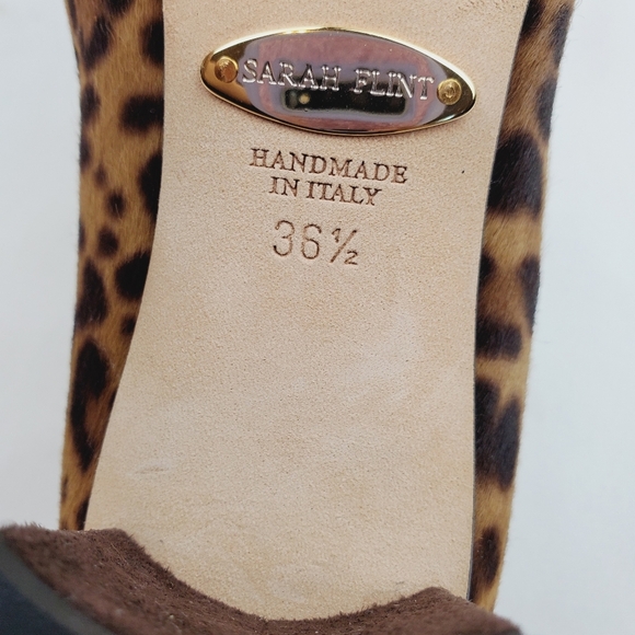 Flint Perfect Emma chocolate Leopard haircalf point toe pumps - Picture 9 of 15